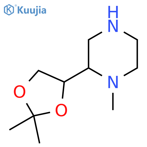 2-(2,2-Dimethyl-1,3-dioxolan-4-yl)-1-methylpiperazine structure