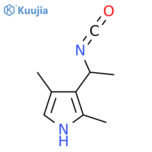 3-(1-isocyanatoethyl)-2,4-dimethyl-1H-pyrrole structure
