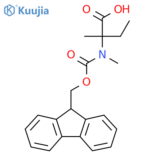 2-({(9H-fluoren-9-yl)methoxycarbonyl}(methyl)amino)-2-methylbutanoic acid structure