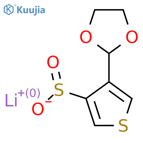 lithio 4-(1,3-dioxolan-2-yl)thiophene-3-sulfinate structure