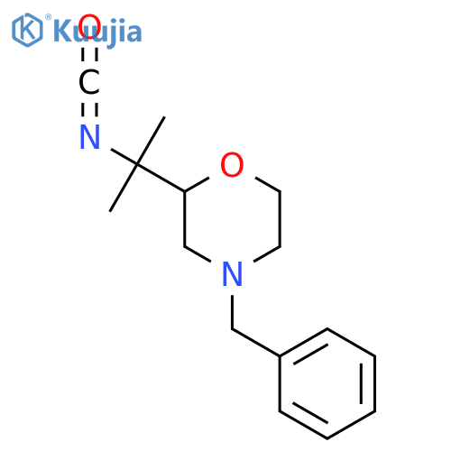 4-benzyl-2-(2-isocyanatopropan-2-yl)morpholine structure