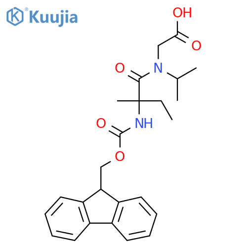 2-2-({(9H-fluoren-9-yl)methoxycarbonyl}amino)-2-methyl-N-(propan-2-yl)butanamidoacetic acid structure
