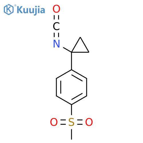 1-(1-isocyanatocyclopropyl)-4-methanesulfonylbenzene structure