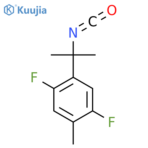 1,4-difluoro-2-(2-isocyanatopropan-2-yl)-5-methylbenzene structure