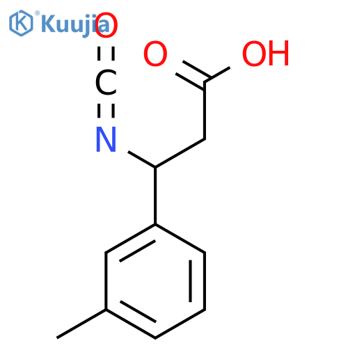 3-isocyanato-3-(3-methylphenyl)propanoic acid structure