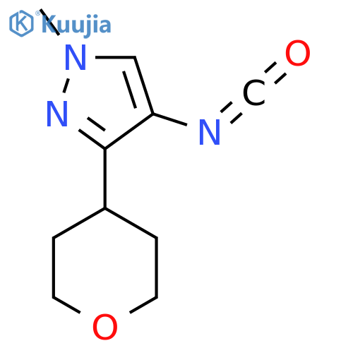4-isocyanato-1-methyl-3-(oxan-4-yl)-1H-pyrazole structure