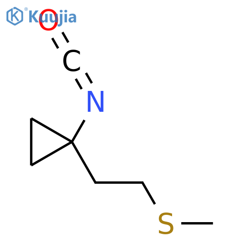1-isocyanato-1-2-(methylsulfanyl)ethylcyclopropane structure