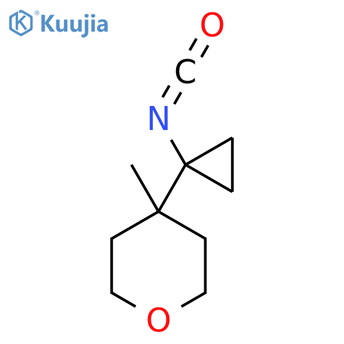 4-(1-isocyanatocyclopropyl)-4-methyloxane structure