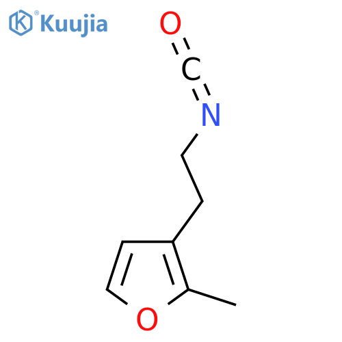 3-(2-isocyanatoethyl)-2-methylfuran structure