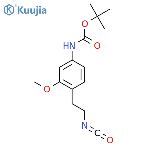 tert-butyl N-4-(2-isocyanatoethyl)-3-methoxyphenylcarbamate structure