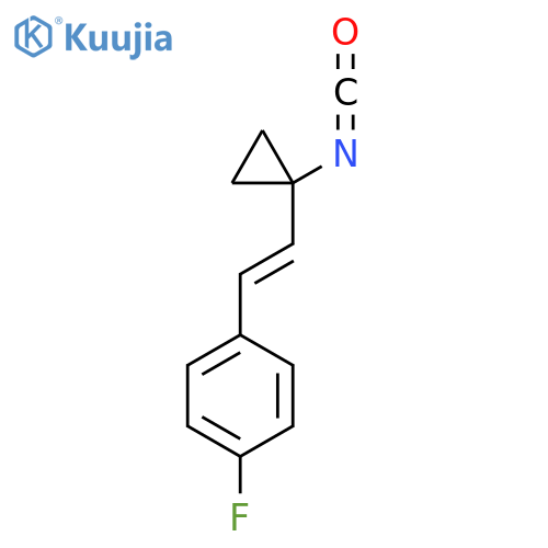 1-fluoro-4-2-(1-isocyanatocyclopropyl)ethenylbenzene structure