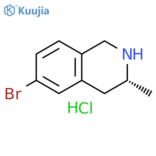 (R)-6-Bromo-3-methyl-1,2,3,4-tetrahydro-isoquinoline hydrochloride structure