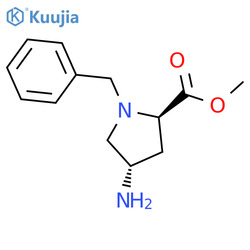 (2R,4S)-4-Amino-1-benzyl-pyrrolidine-2-carboxylic acid methyl ester structure