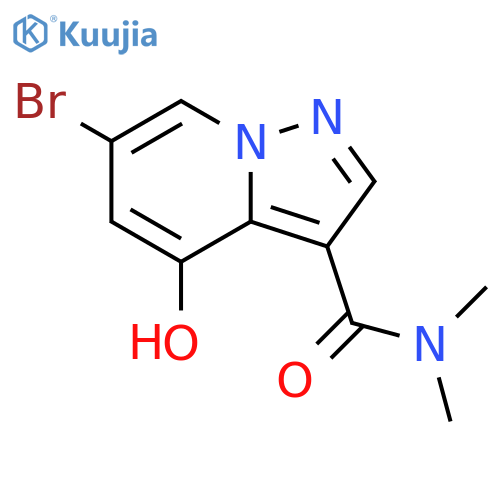 6-bromo-4-hydroxy-N,N-dimethyl-pyrazolo[1,5-a]pyridine-3-carboxamide structure
