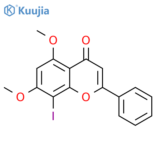 4H-1-Benzopyran-4-one, 8-iodo-5,7-dimethoxy-2-phenyl- structure