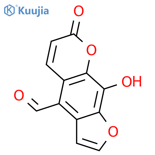 5-Formyl-9-hydroxy-2H-furo[3,2-g][1]benzopyran-2-one structure