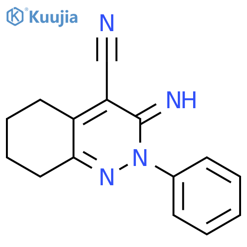 4-Cinnolinecarbonitrile, 2,3,5,6,7,8-hexahydro-3-imino-2-phenyl- structure