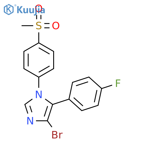 1H-Imidazole, 4-bromo-5-(4-fluorophenyl)-1-[4-(methylsulfonyl)phenyl]- structure