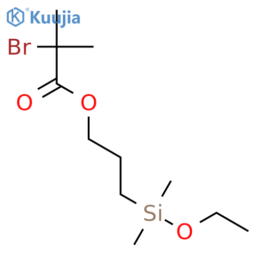 Propanoicacid, 2-bromo-2-methyl-, 3-(ethoxydimethylsilyl)propyl ester structure