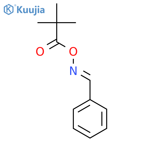 Benzaldehyde, O-(2,2-dimethyl-1-oxopropyl)oxime structure