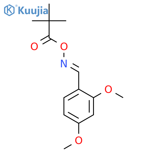 Benzaldehyde, 2,4-dimethoxy-, O-(2,2-dimethyl-1-oxopropyl)oxime structure