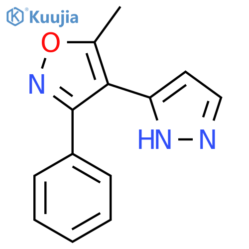 5-Methyl-3-phenyl-4-(1H-pyrazol-5-yl)isoxazole structure