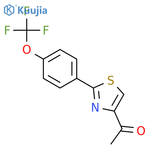 Ethanone,1-[2-[4-(trifluoromethoxy)phenyl]-4-thiazolyl]- structure