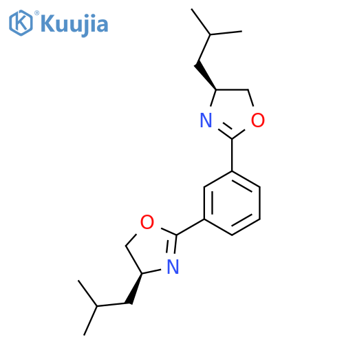 1,3-Bis((S)-4-isobutyl-4,5-dihydrooxazol-2-yl)benzene structure