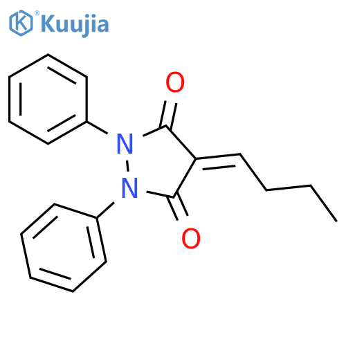 3,5-PYRAZOLIDINEDIONE, 4-BUTYLIDENE-1,2-DIPHENYL- structure