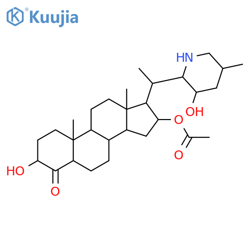 Pregnan-4-one,16-(acetyloxy)-3-hydroxy-20-[(2R,3S,5R)-3-hydroxy-5-methyl-2-piperidinyl]-, (3b,5a,16a,20S)- structure