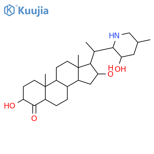 Pregnan-4-one,3,16-dihydroxy-20-[(2R,3S,5R)-3-hydroxy-5-methyl-2-piperidinyl]-, (3b,5a,16a,20R)- structure