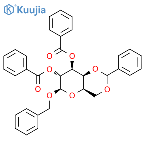 [(4Ar,6R,7R,8S,8aS)-7-benzoyloxy-2-phenyl-6-phenylmethoxy-4,4a,6,7,8,8a-hexahydropyrano[3,2-d][1,3]dioxin-8-yl] benzoate structure