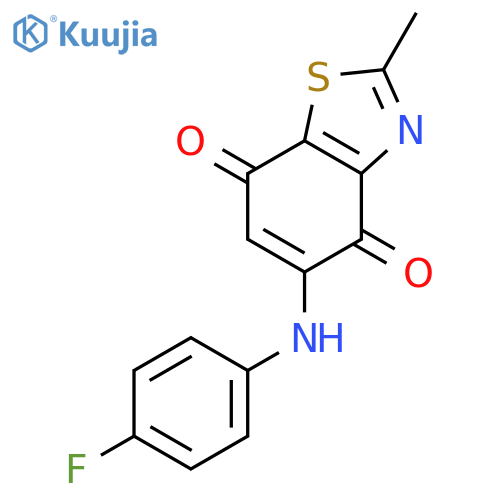 4,7-Benzothiazoledione, 5-[(4-fluorophenyl)amino]-2-methyl- structure