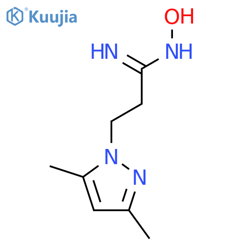 3-(3,5-dimethyl-1H-pyrazol-1-yl)-N'-hydroxypropanimidamide structure