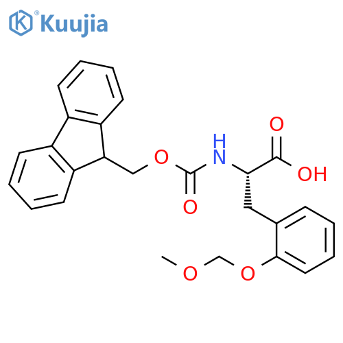 2-({[(9H-fluoren-9-yl)methoxy]carbonyl}amino)-3-[2-(methoxymethoxy)phenyl]propanoic acid structure