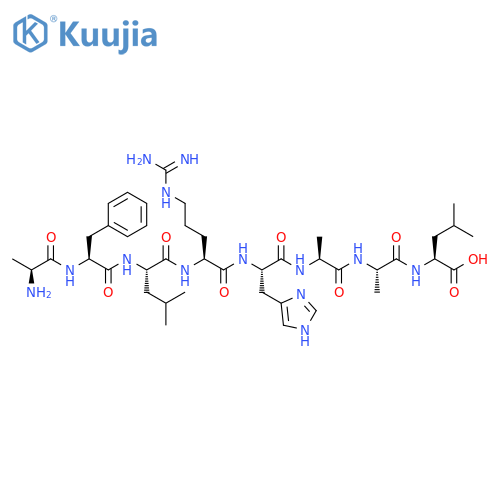 L-Leucine,L-alanyl-L-phenylalanyl-L-leucyl-L-arginyl-L-histidyl-L-alanyl-L-alanyl- structure