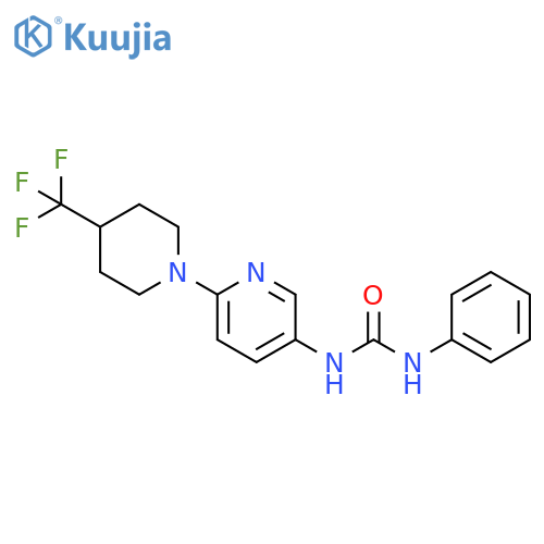 Urea, N-phenyl-N'-[6-[4-(trifluoromethyl)-1-piperidinyl]-3-pyridinyl]- structure