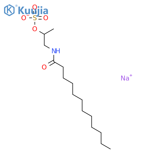 Dodecanamide,N-[2-(sulfooxy)propyl]-, sodium salt (1:1) structure