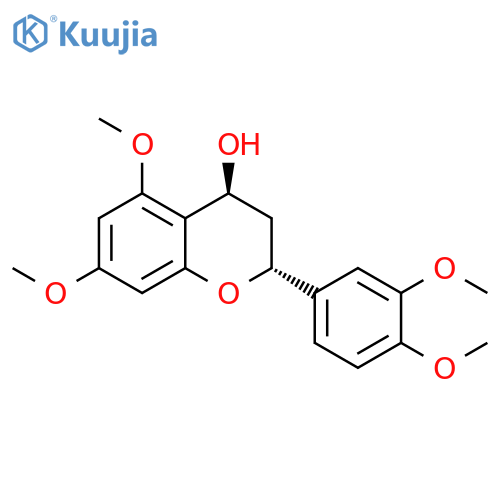 2H-1-Benzopyran-4-ol, 2-(3,4-dimethoxyphenyl)-3,4-dihydro-5,7-dimethoxy-, (2R,4S)-rel- structure