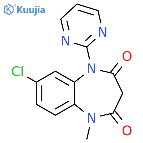 1H-1,5-Benzodiazepine-2,4(3H,5H)-dione, 7-chloro-1-methyl-5-(2-pyrimidinyl)- structure