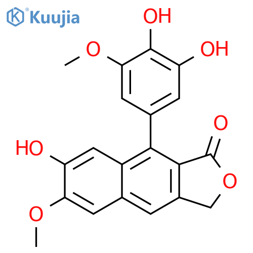 9-(3,4-dihydroxy-5-methoxy-phenyl)-7-hydroxy-6-methoxy-3H-naphtho[2,3-c]furan-1-one structure
