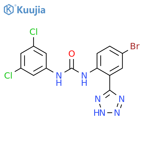 Urea, N-[4-bromo-2-(1H-tetrazol-5-yl)phenyl]-N'-(3,5-dichlorophenyl)- structure