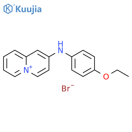 Quinolizinium, 2-[(4-ethoxyphenyl)amino]-, bromide structure