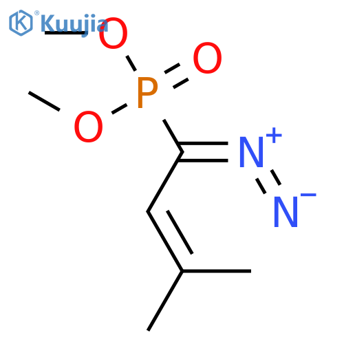 Dimethyl (1-diazo-3-methylbut-2-en-1-yl)phosphonate structure