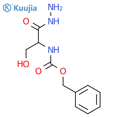 (S)-Benzyl (1-hydrazinyl-3-hydroxy-1-oxopropan-2-yl)carbamate structure