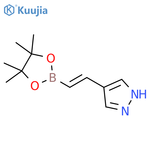 4-2-(tetramethyl-1,3,2-dioxaborolan-2-yl)ethenyl-1H-pyrazole structure