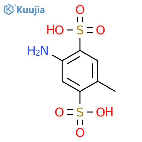 2-Amino-5-methylbenzene-1,4-disulfonic acid structure