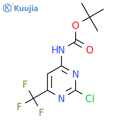 tert-butyl N-2-chloro-6-(trifluoromethyl)pyrimidin-4-ylcarbamate structure