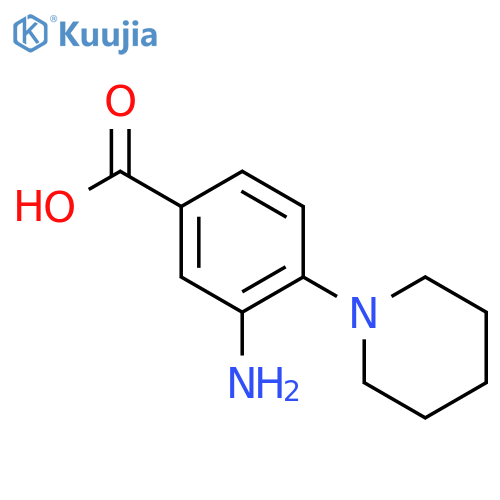 3-amino-4-(piperidin-1-yl)benzoic Acid structure