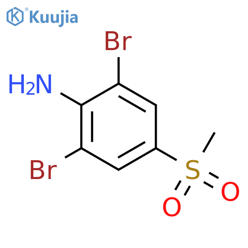 Benzenamine, 2,6-dibromo-4-(methylsulfonyl)- structure